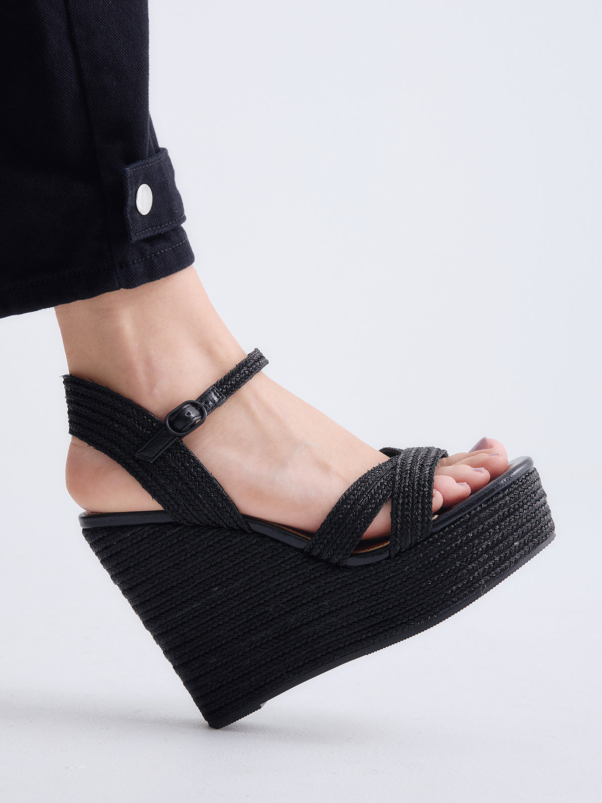 EXE CUNHA NAOMI-202 ROPE PRETO – Exé Shoes