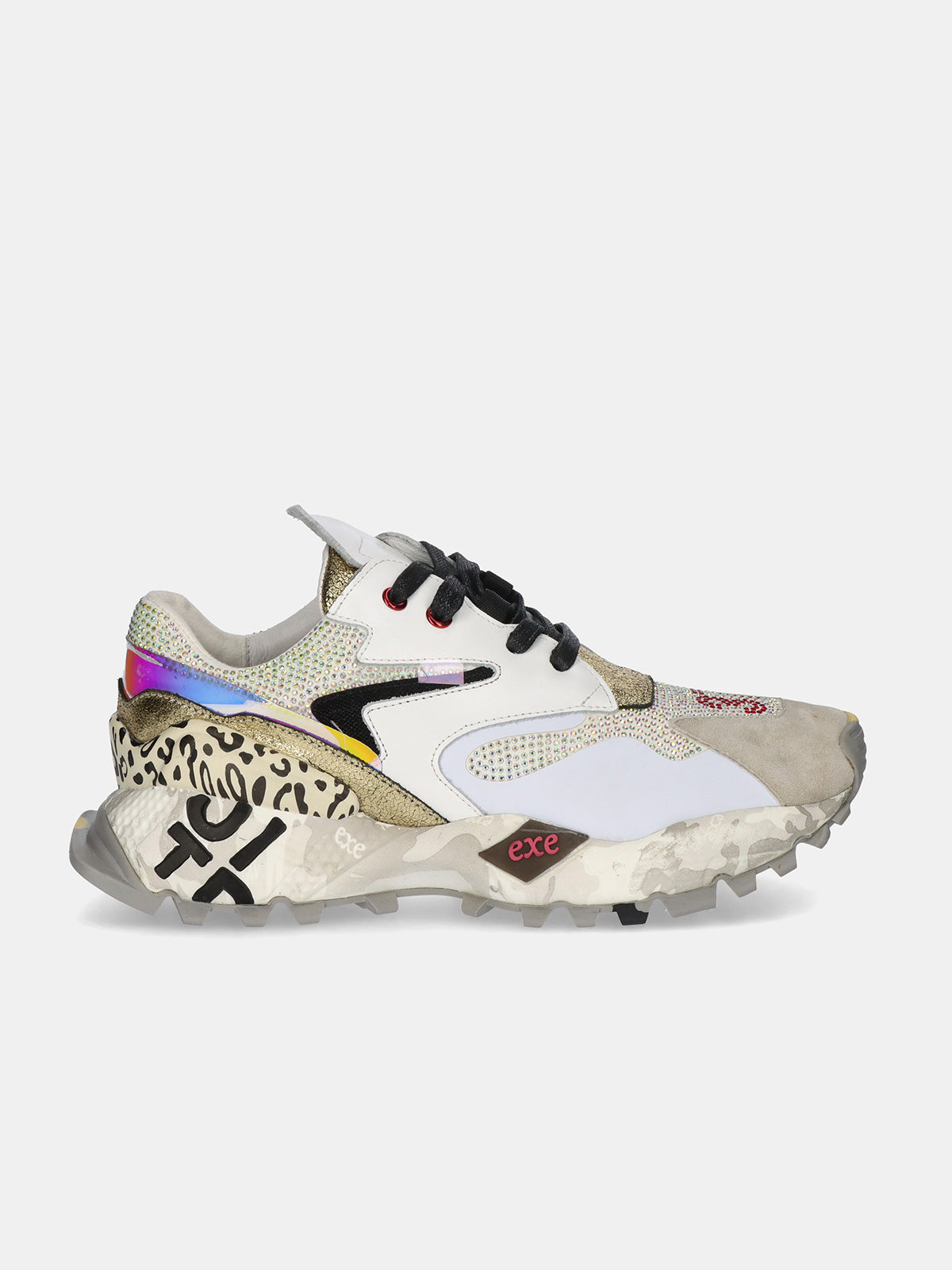 0129-10 LEATHER WHITE