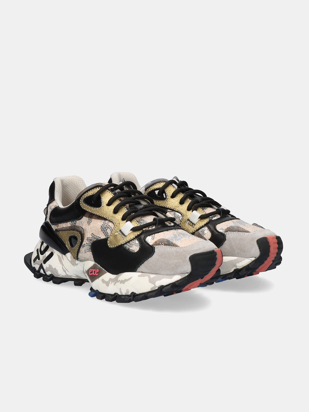 134-10 LEATHER GREY BLACK