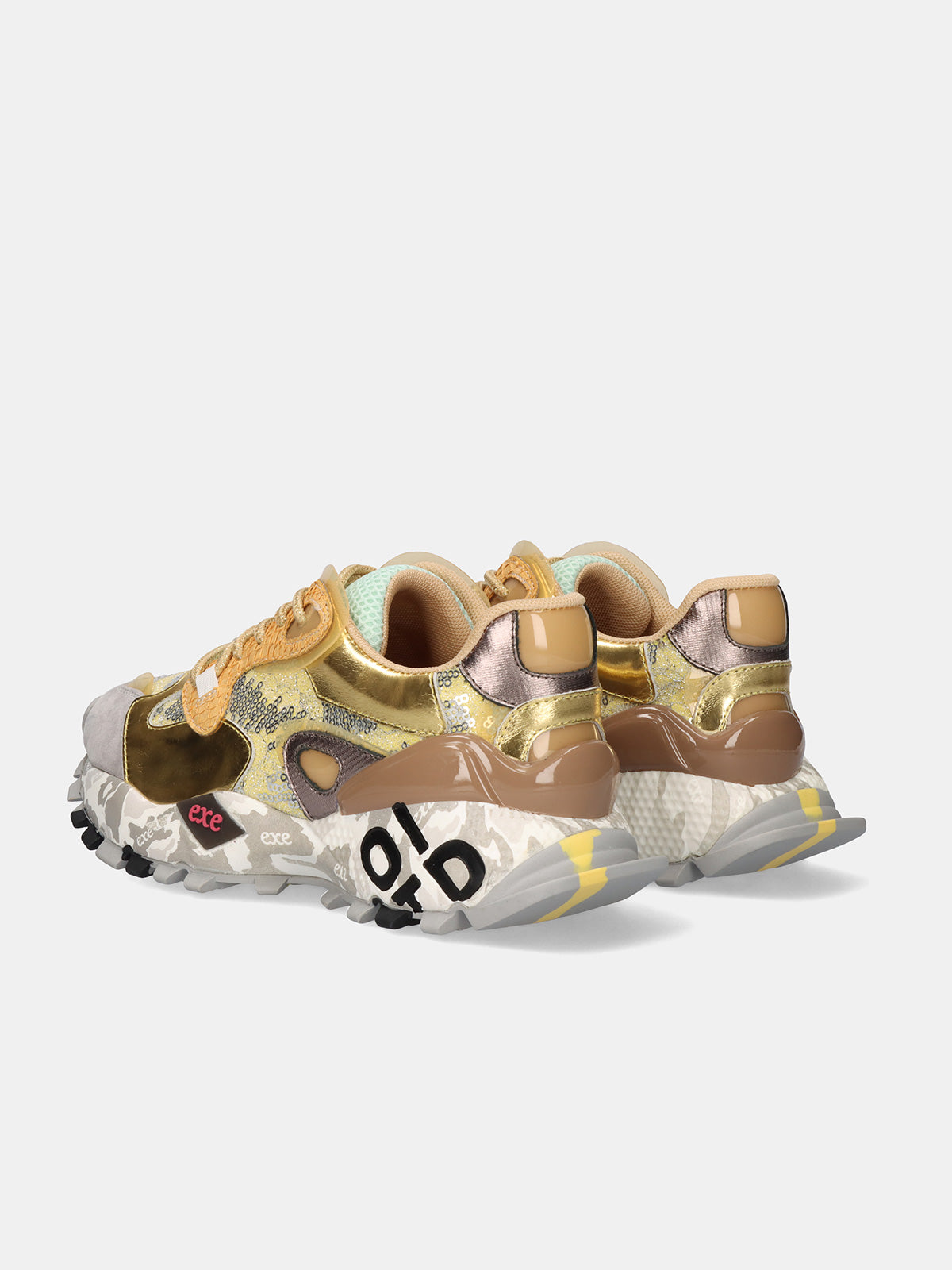 134-10 LEATHER GREY GOLD