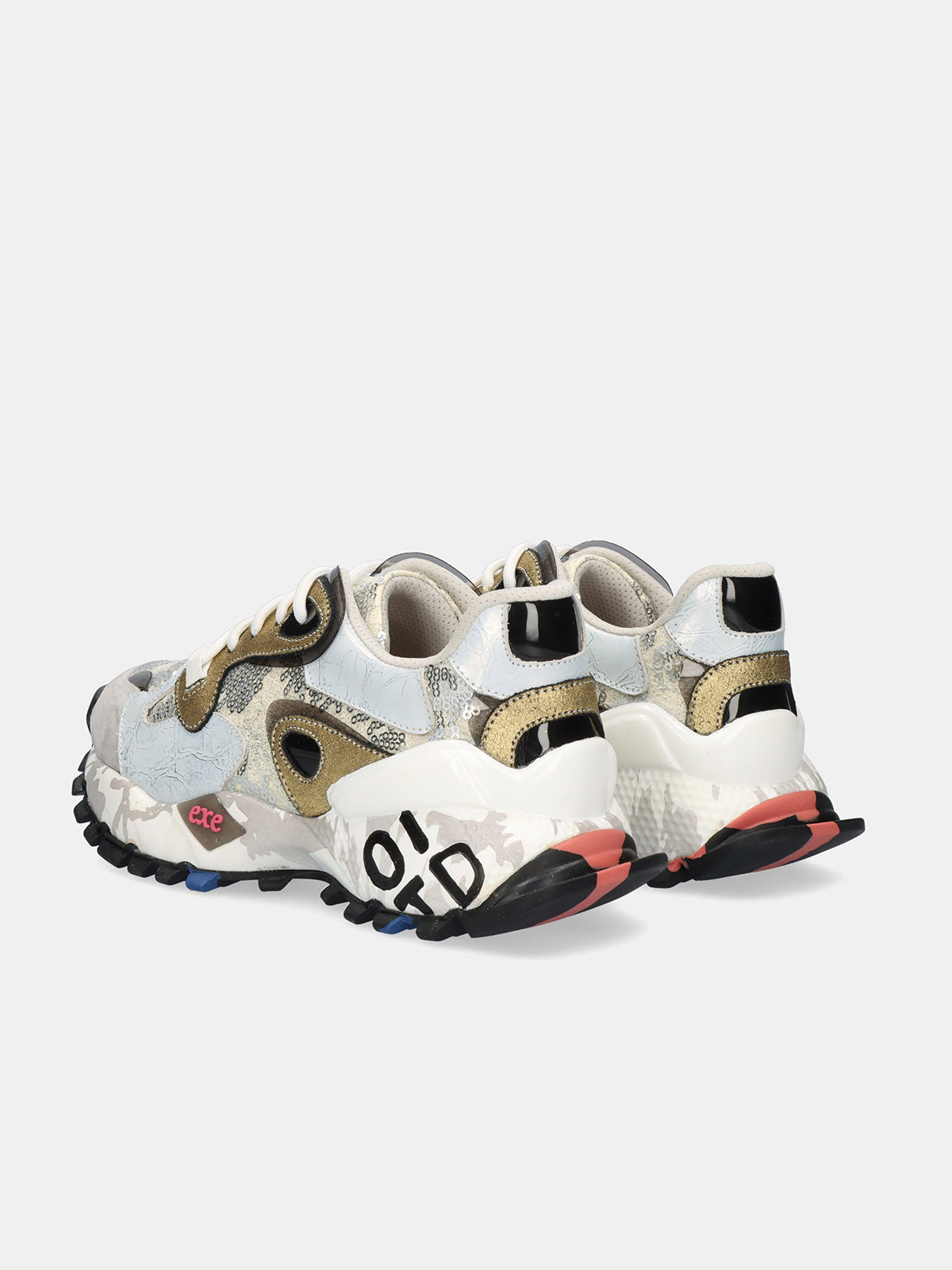 134-10 LEATHER GREY SLVR