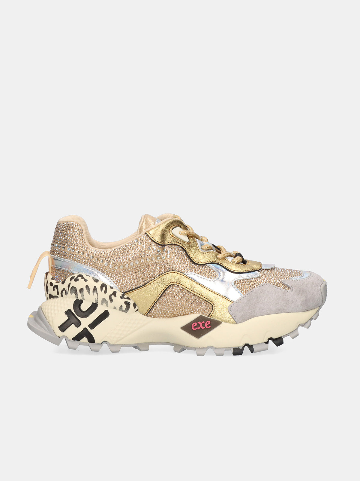 134-115 LEATHER GREY GOLD