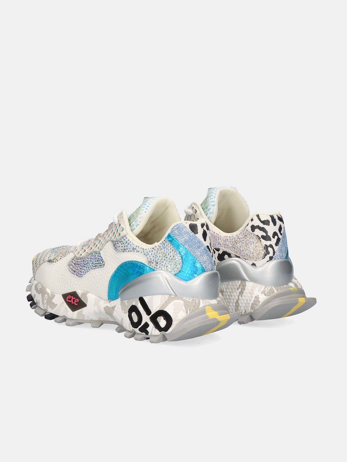 134-160 LEATHER WHITE BLUE