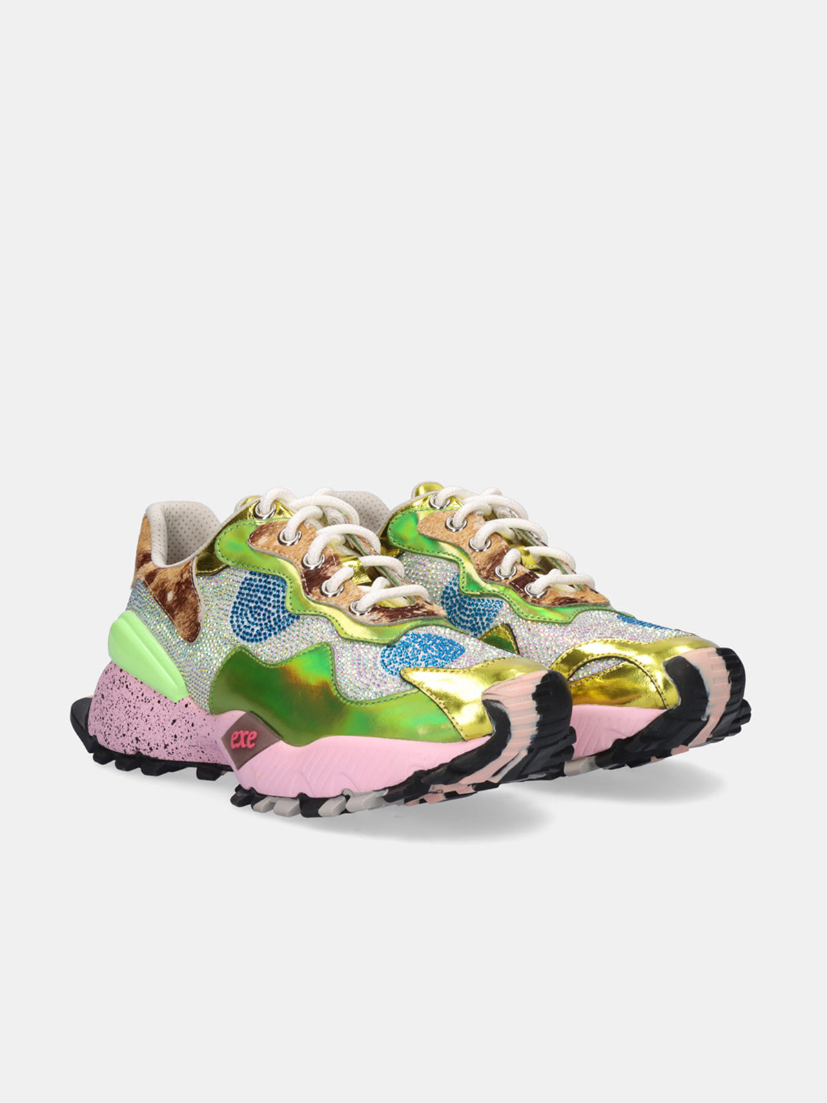 134-18 LEATHER GOLD SILV