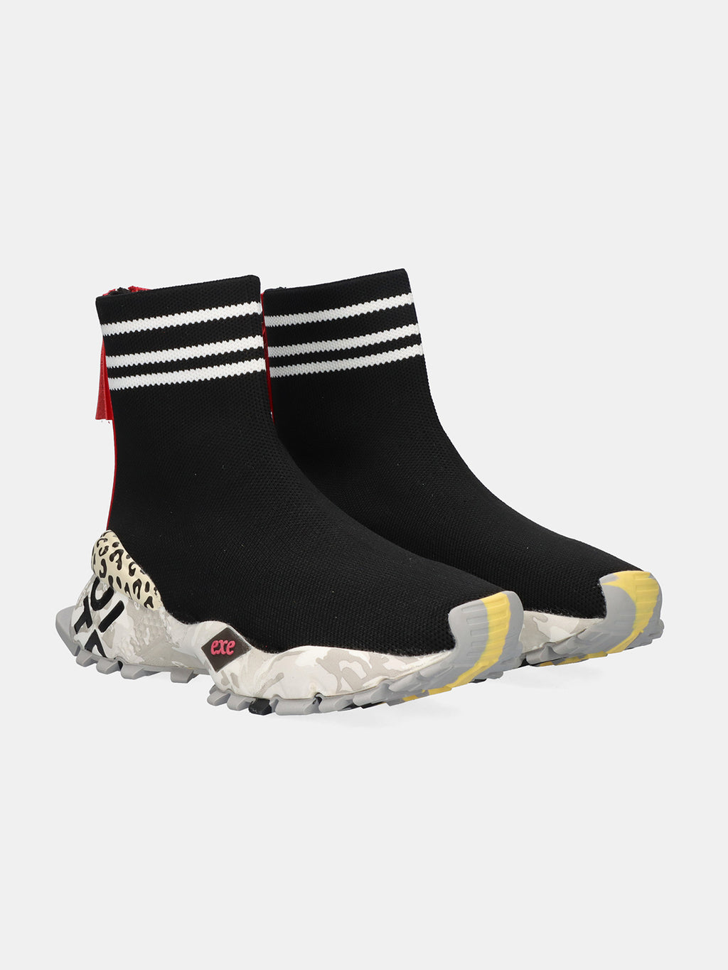 134-203 KNIT BLACK WHT