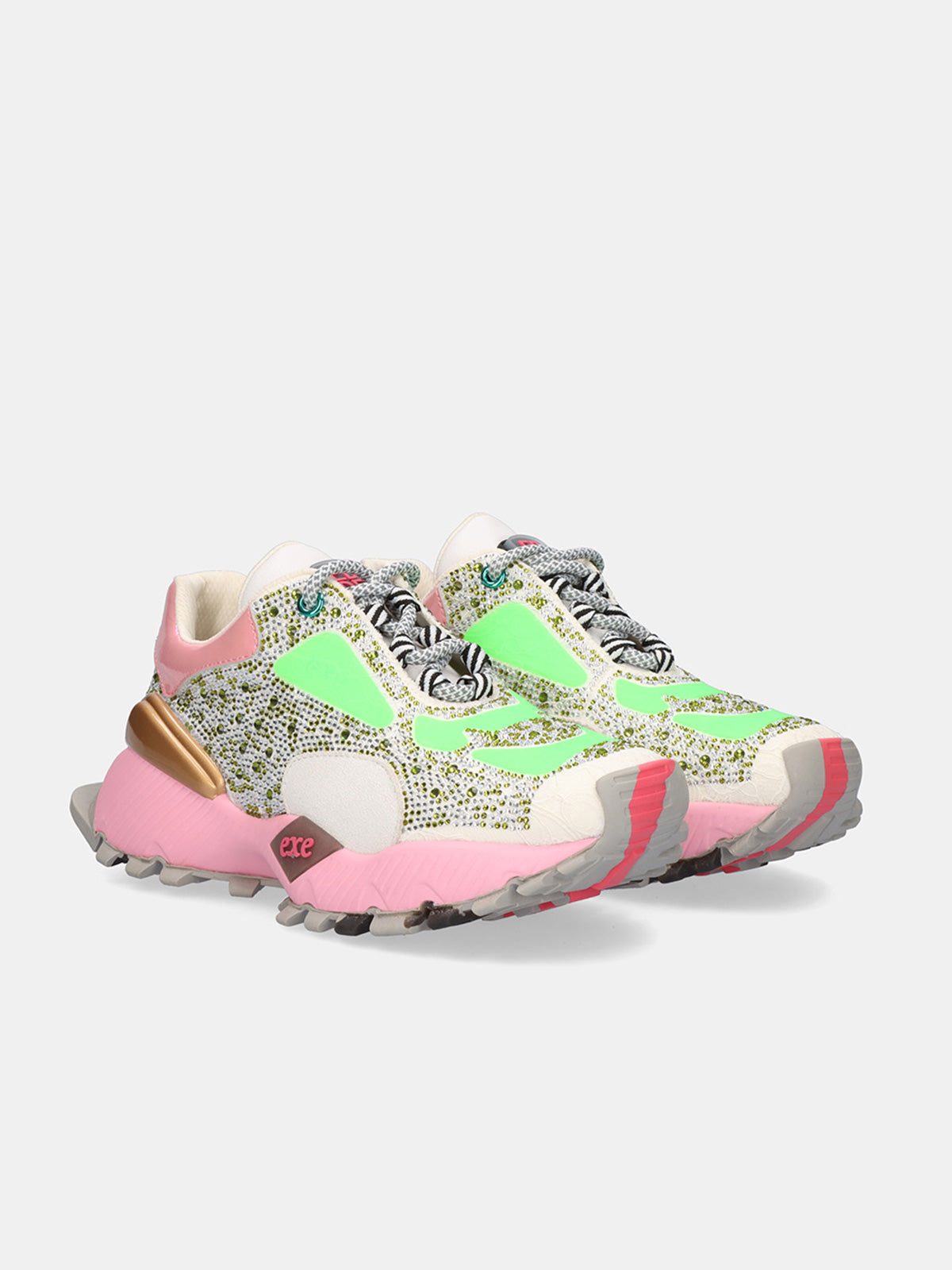 134-23 LEATHER GREEN PINK