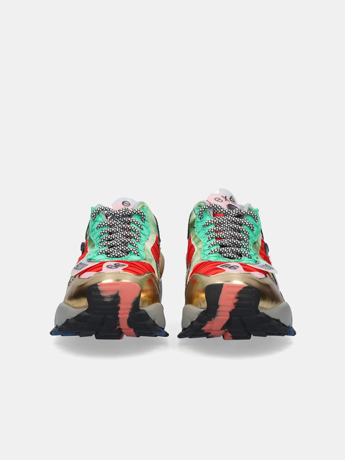 134-28M LEATHER GOLD RED