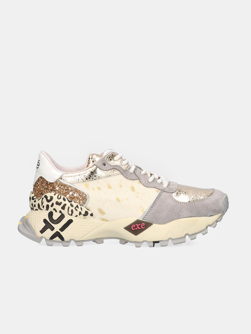 134-35 LEATHER GREY GOLD