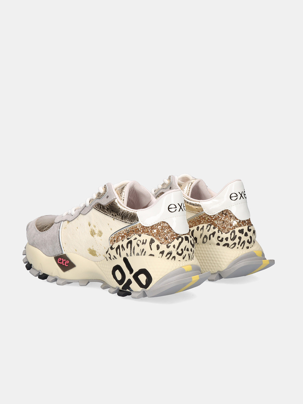 134-35 LEATHER GREY GOLD