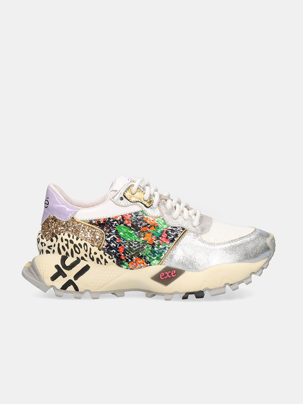 134-350 LEATHER SILVER MLT