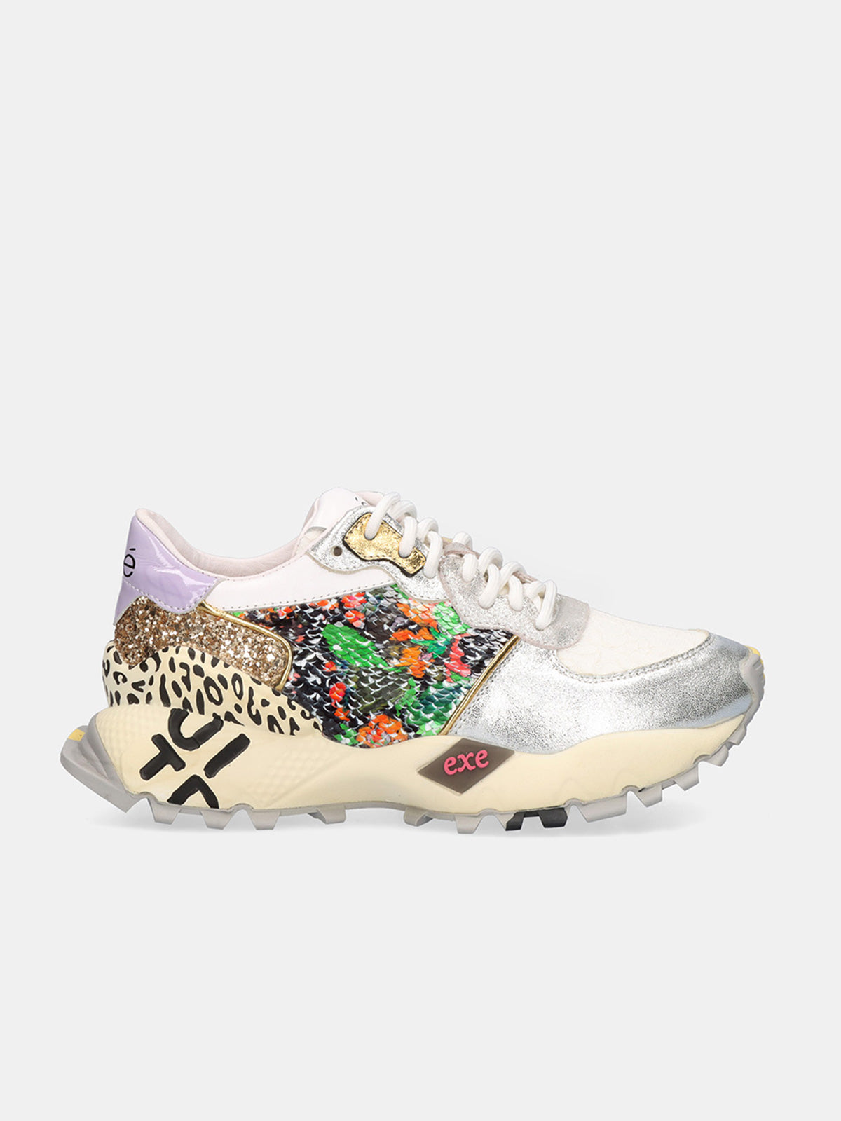 134-350 LEATHER SILVER MLT