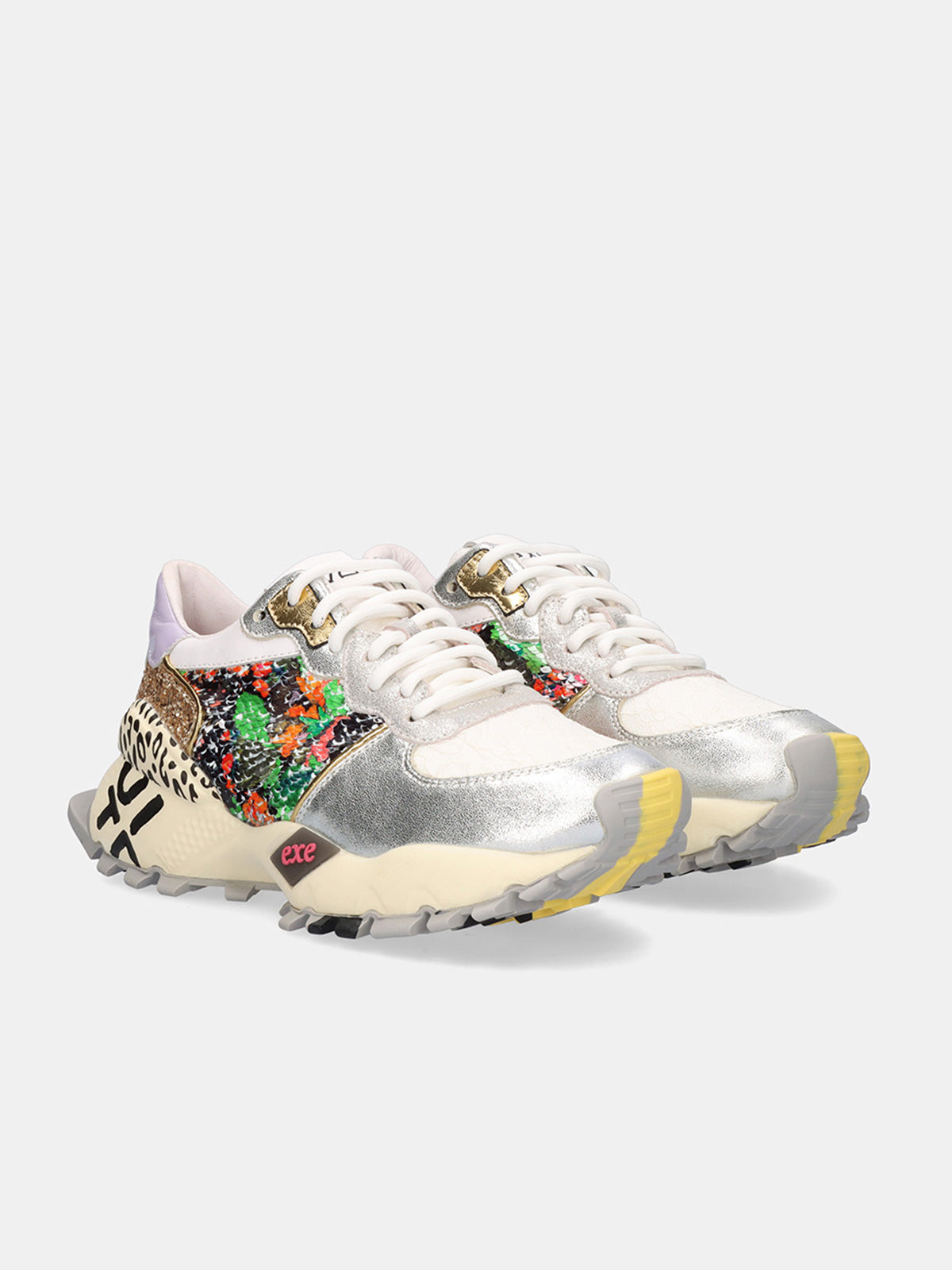 134-350 LEATHER SILVER MLT