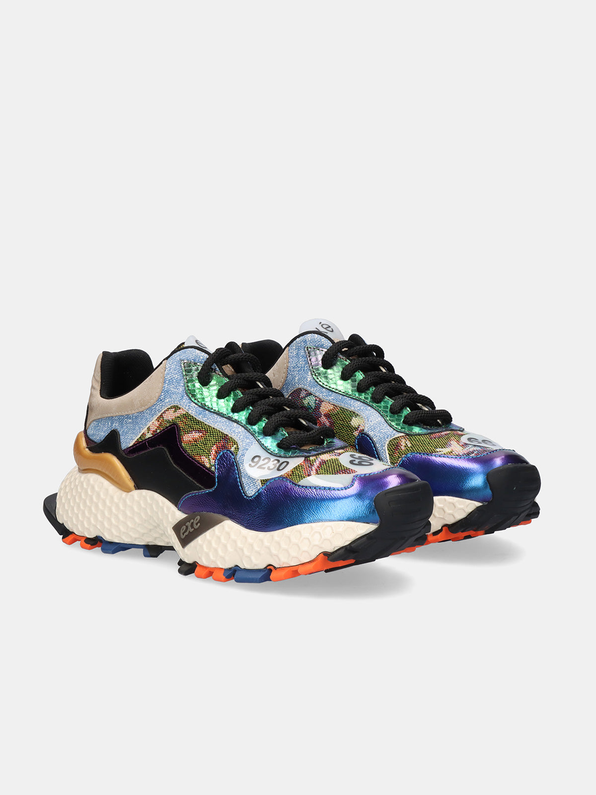 3020-2 LEATHER BLUE DENIM