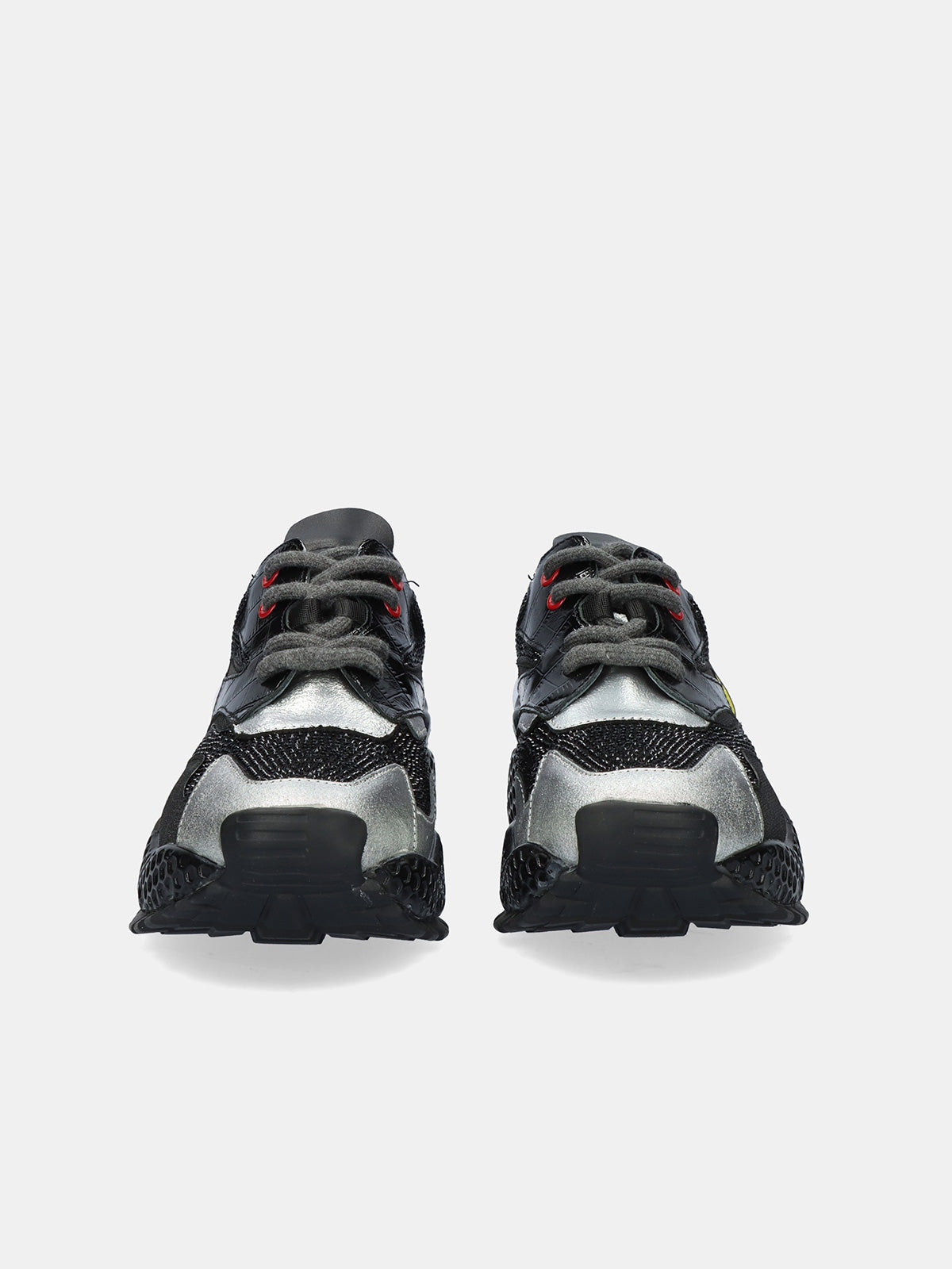 3020-8 LEATHER BLACK-SILV