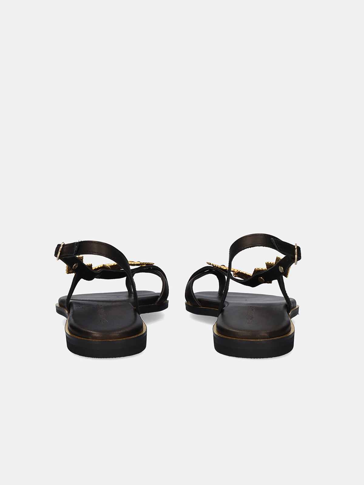 554 GOLDIE LEATHER BLACK-GOLD