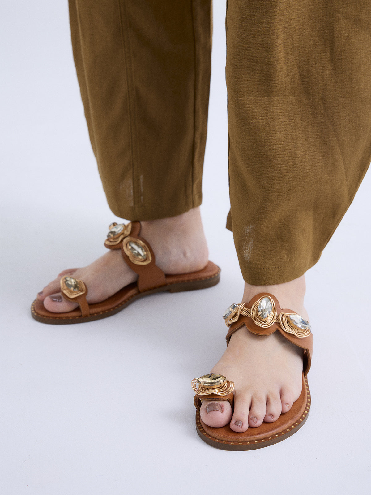 578 IRENE LEATHER TAN
