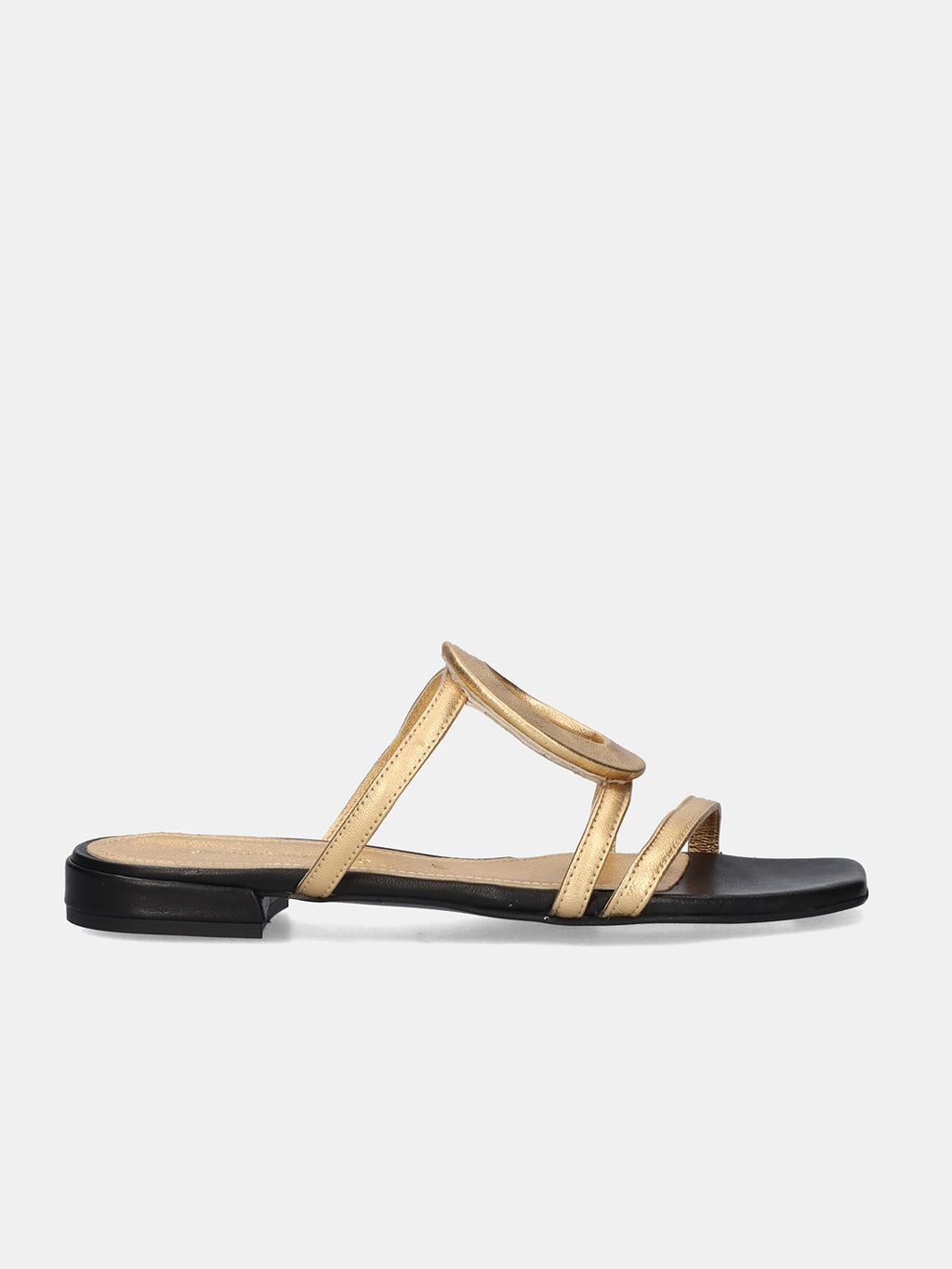 580 FEDRA LEATHER BLACK-GOLD