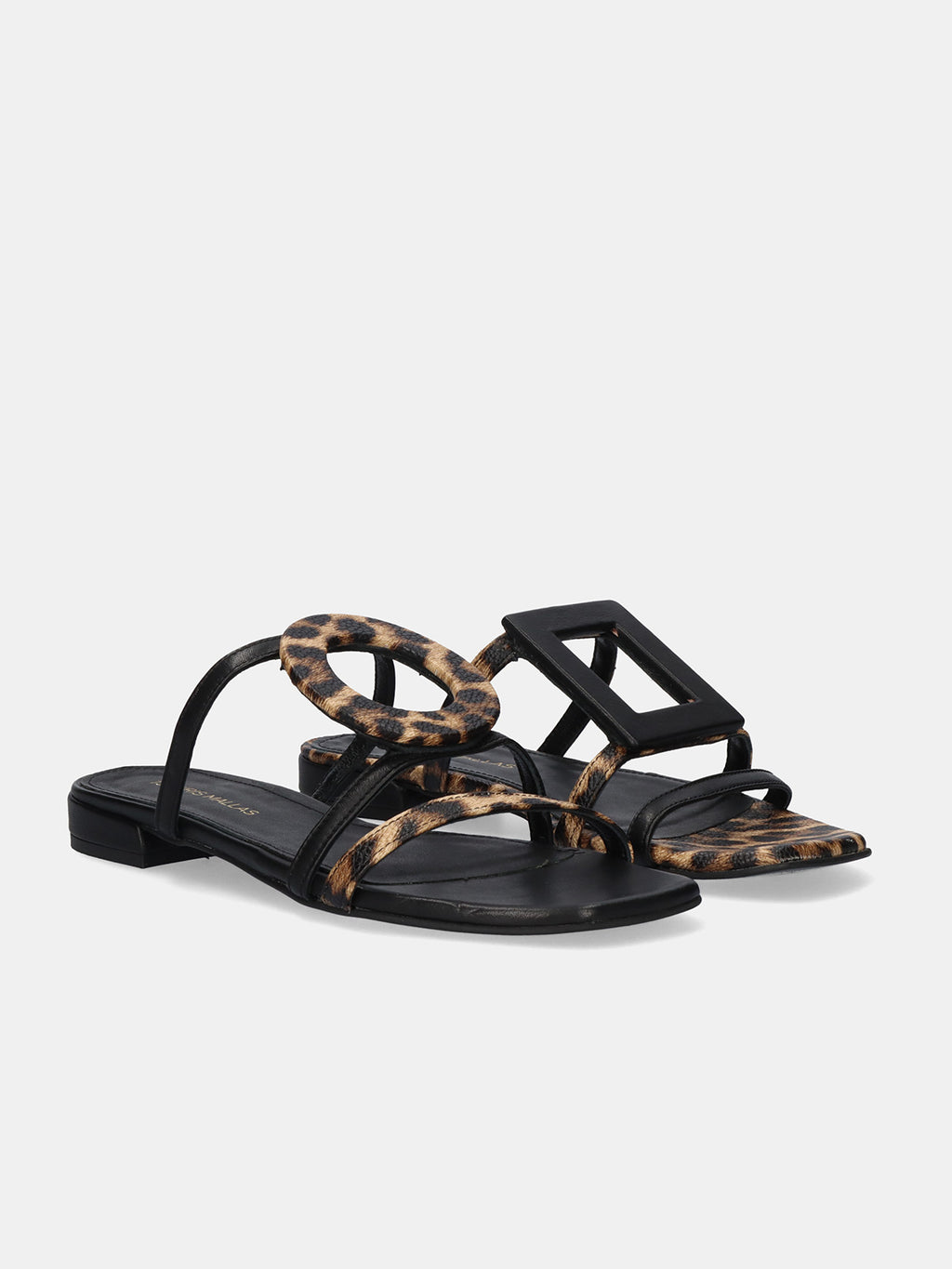 580 FEDRA LEATHER LEOPAR BLK