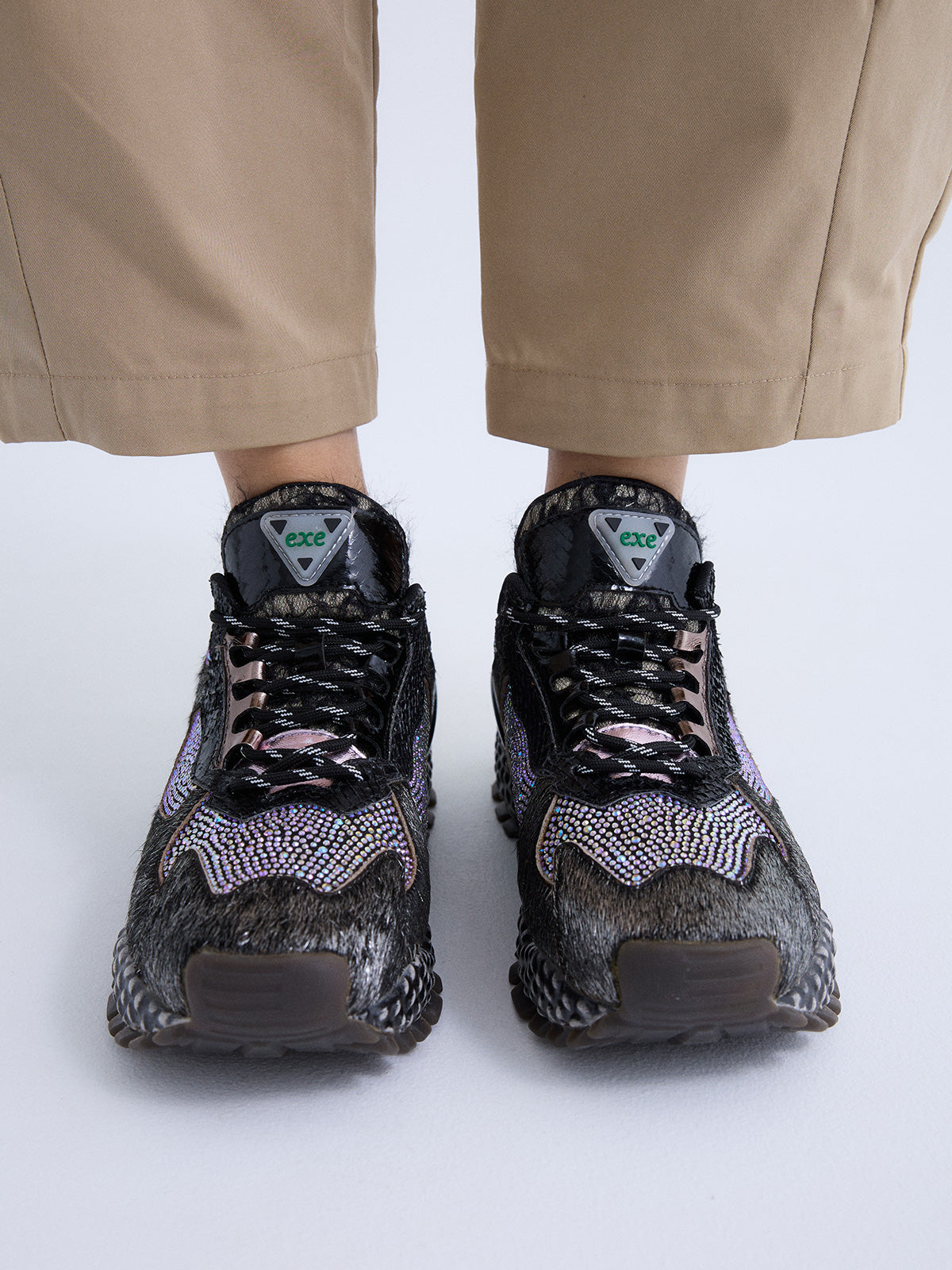 928-12 LEATHER BLACK PURPLE