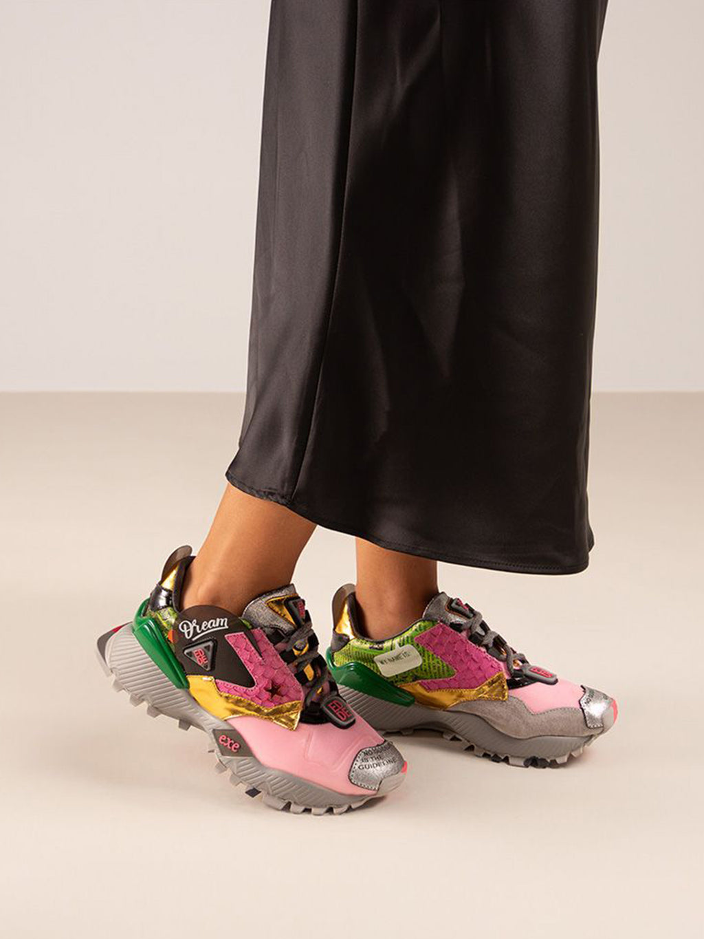 928-3 LEATHER PINK GREY