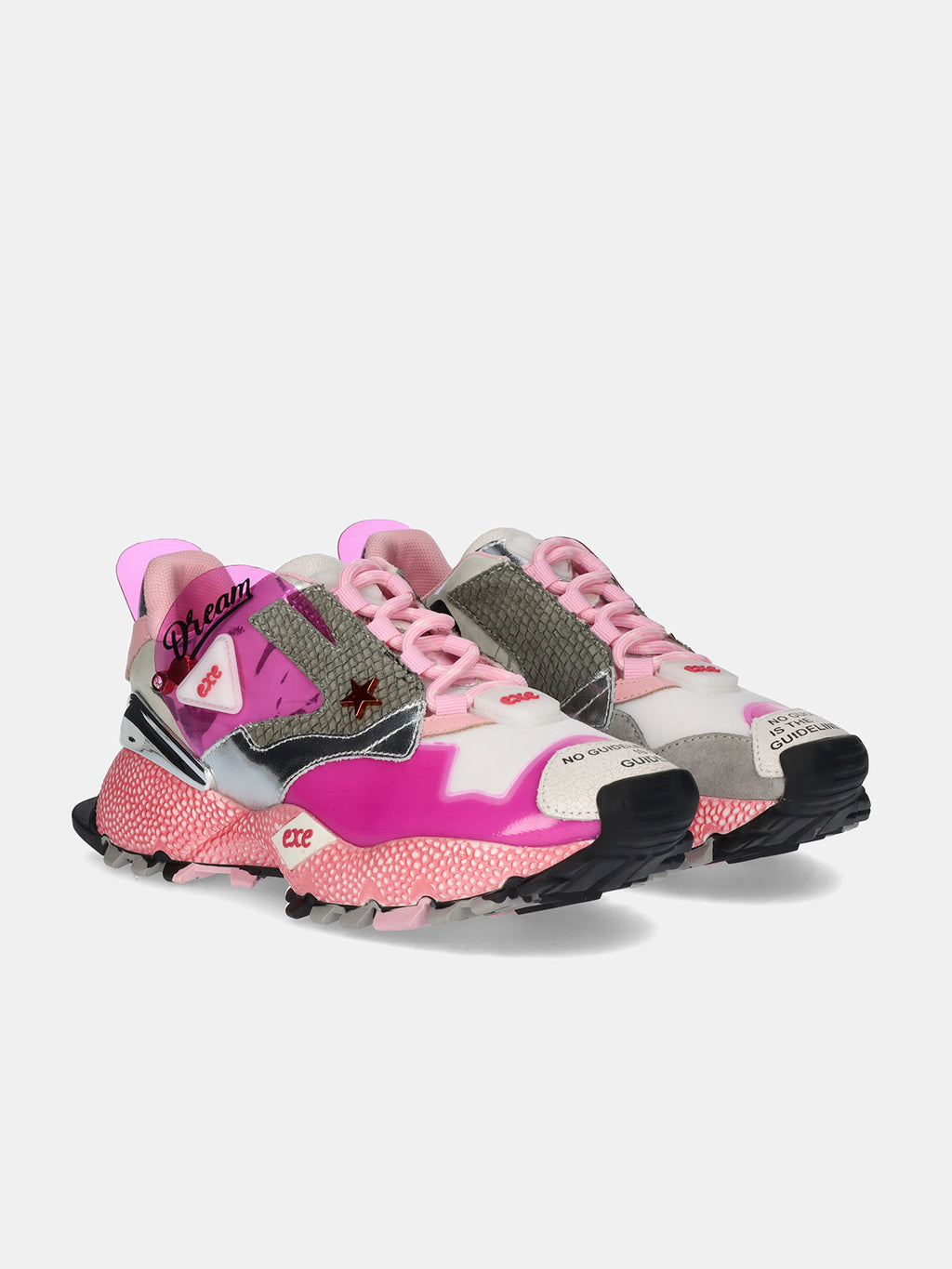 928-3 LEATHER PINK WHITE