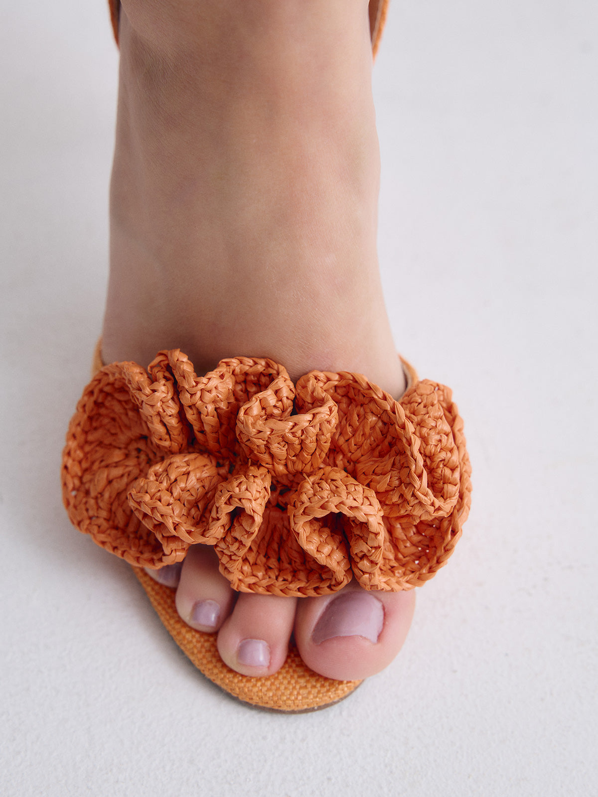 EXE SANDÁLIA DE SALTO ALENA-652 RAFFIA LARANJA – Exé Shoes