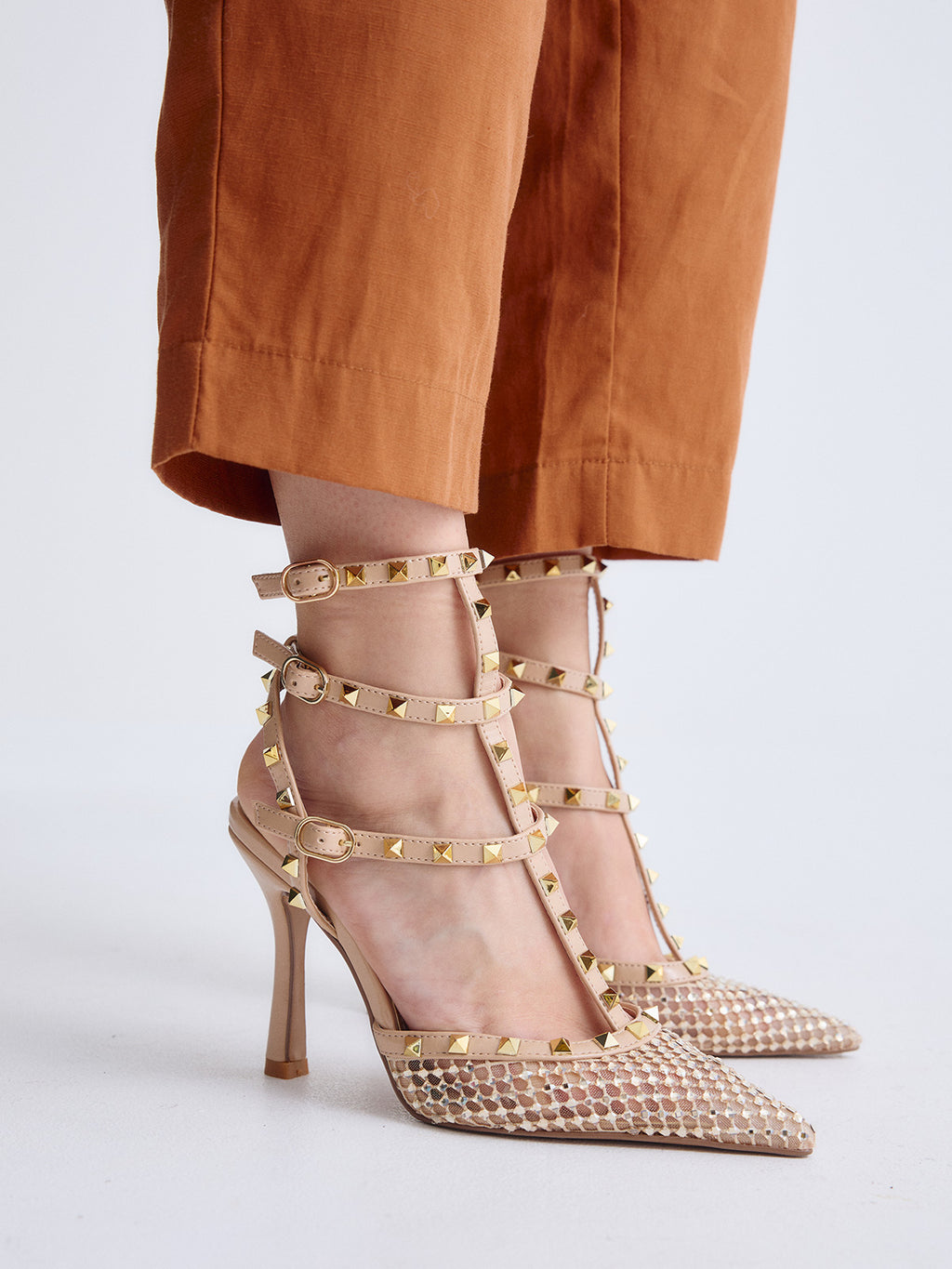 ANGELIA-716 STRASS BEIGE GOLD