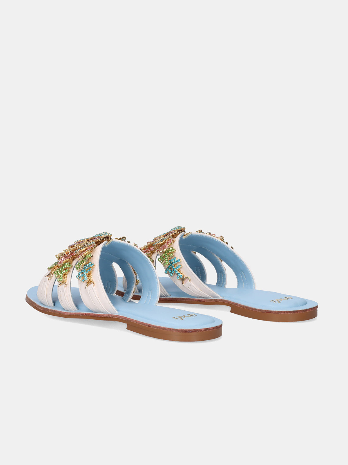 ANGELINA-165 STRASS WHITE BLUE