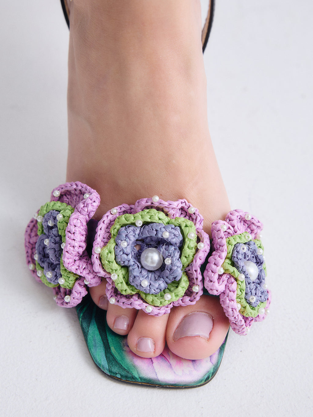 ANITA-116 FLOWER GREEN BLK