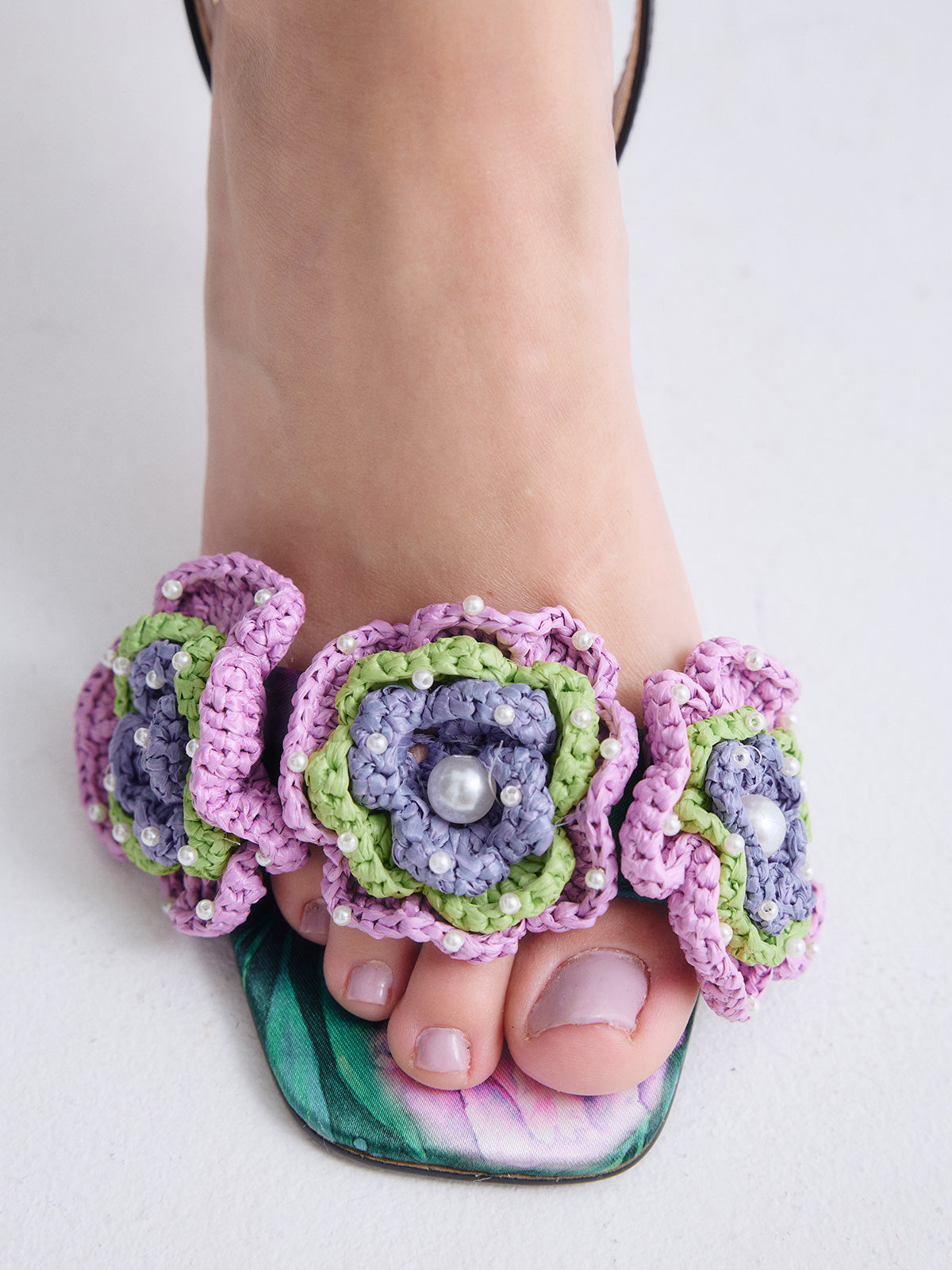 ANITA-116 FLOWER GREEN BLK