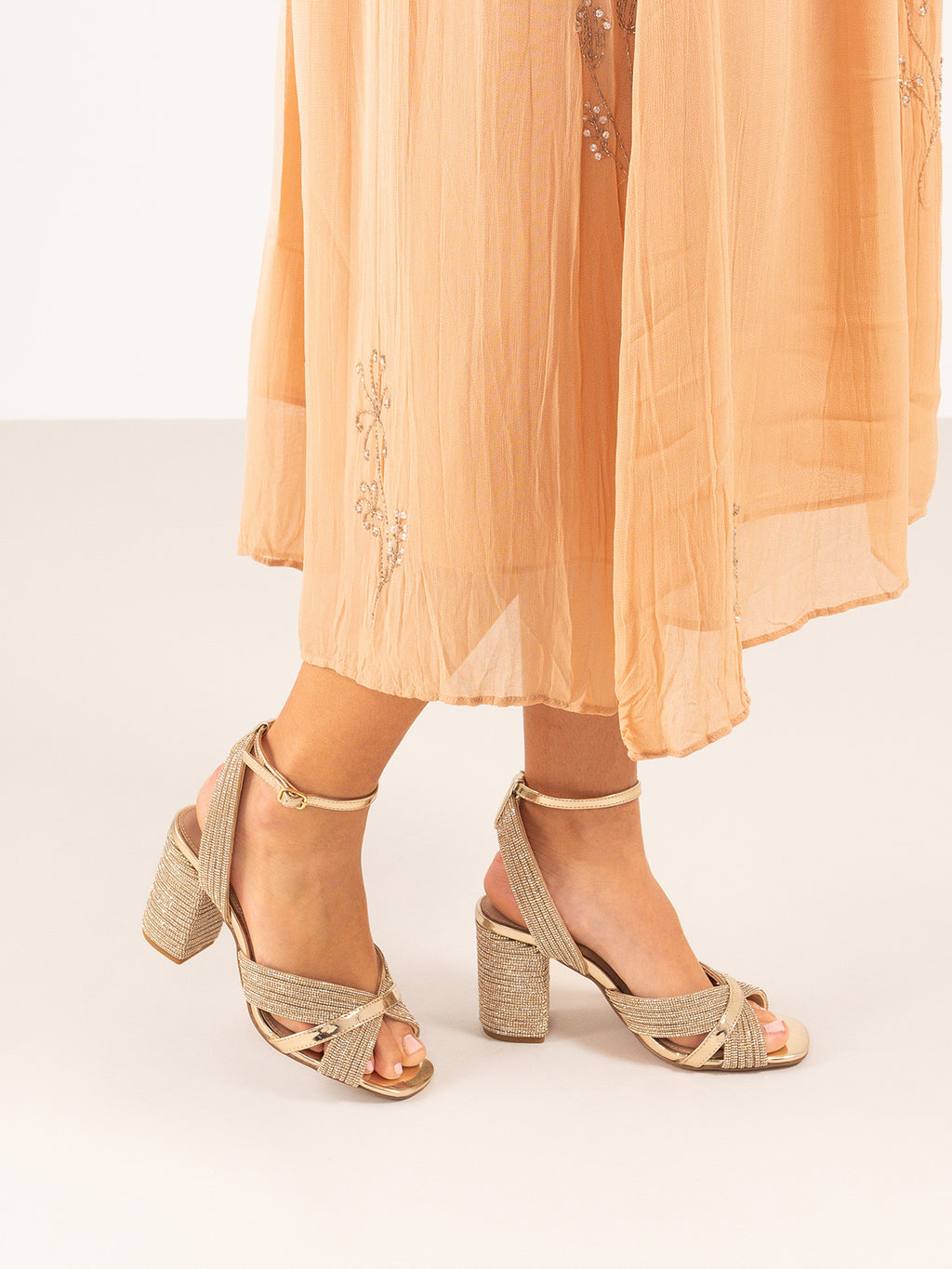 CAROL-505 STRASS GOLD