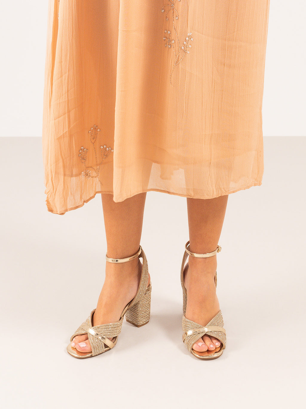 CAROL-505 STRASS GOLD