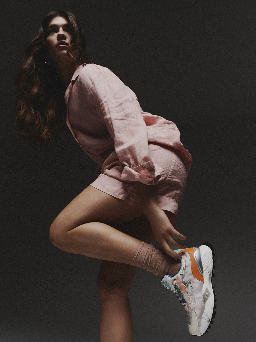 D190608-22 PU WHITE ORANGE