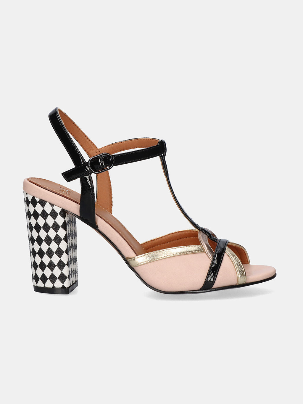 DENISE-500 PU NUDE BLACK