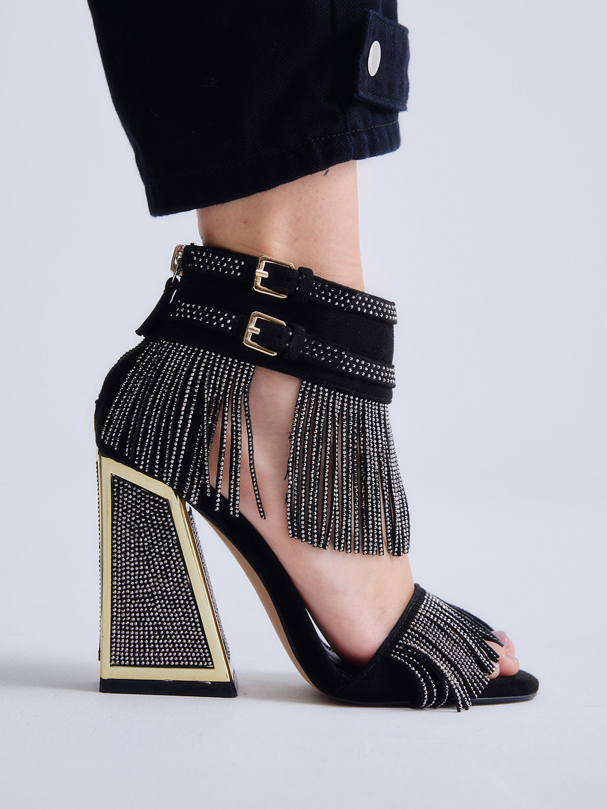 DOMINIC-520 STRASS BLACK