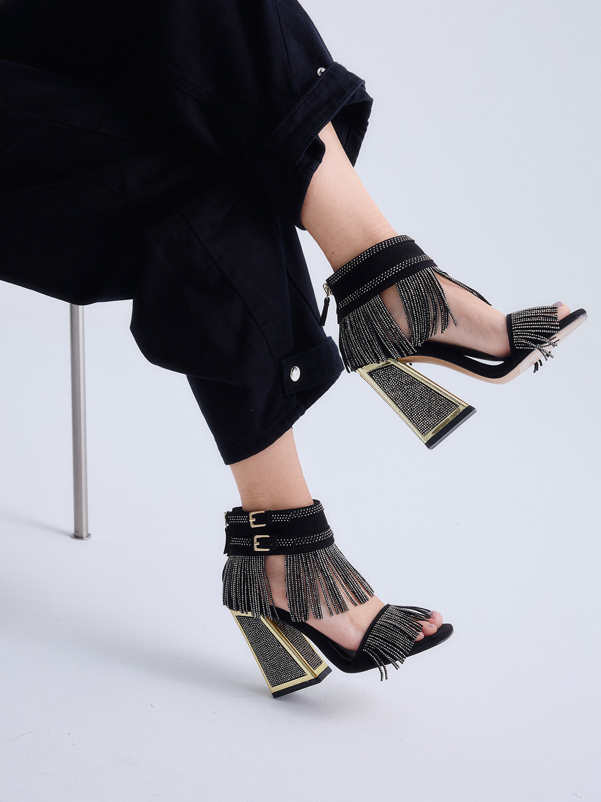 DOMINIC-520 STRASS BLACK