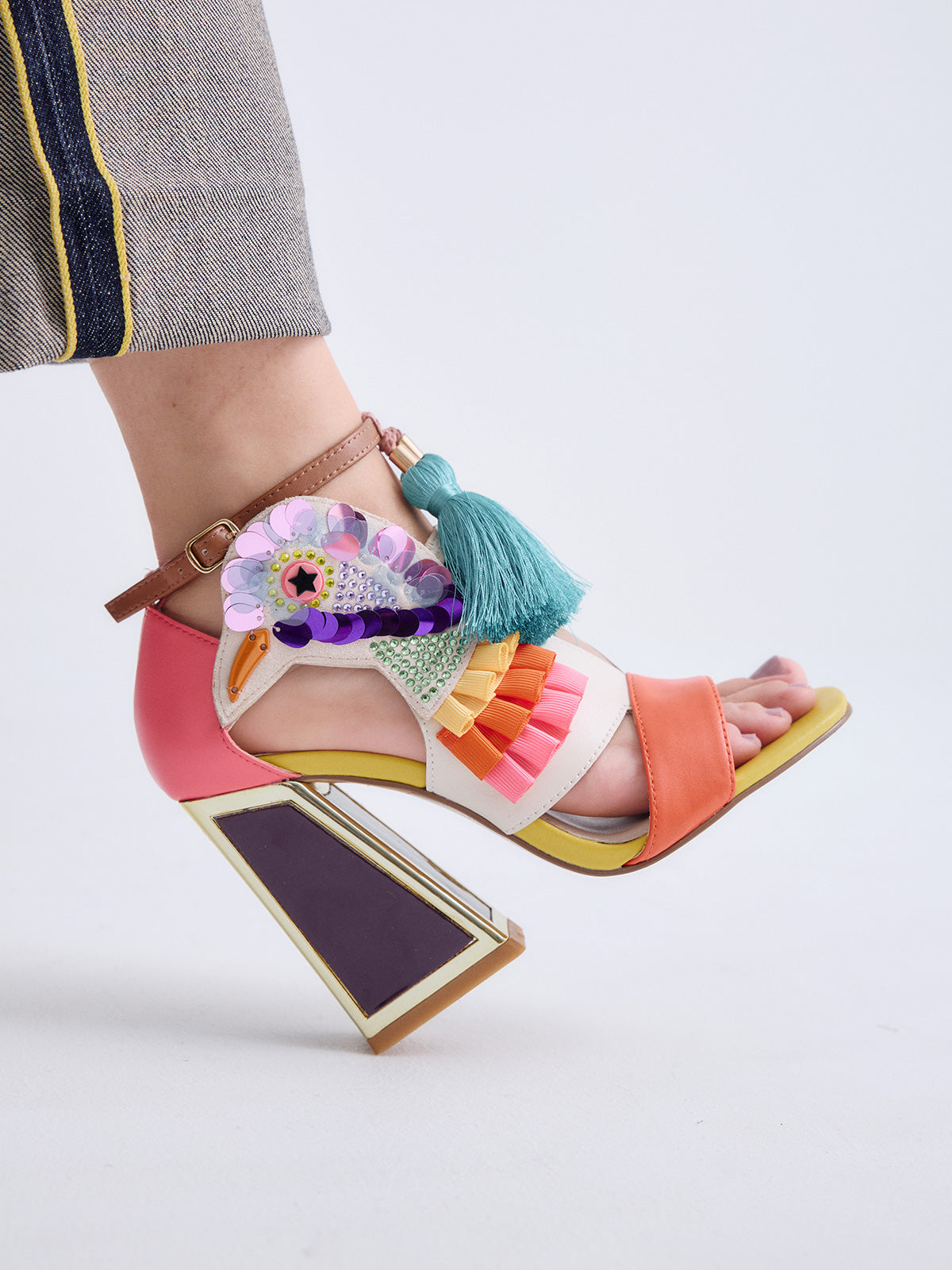 DOMINIC-596 PU PINK ORANGE