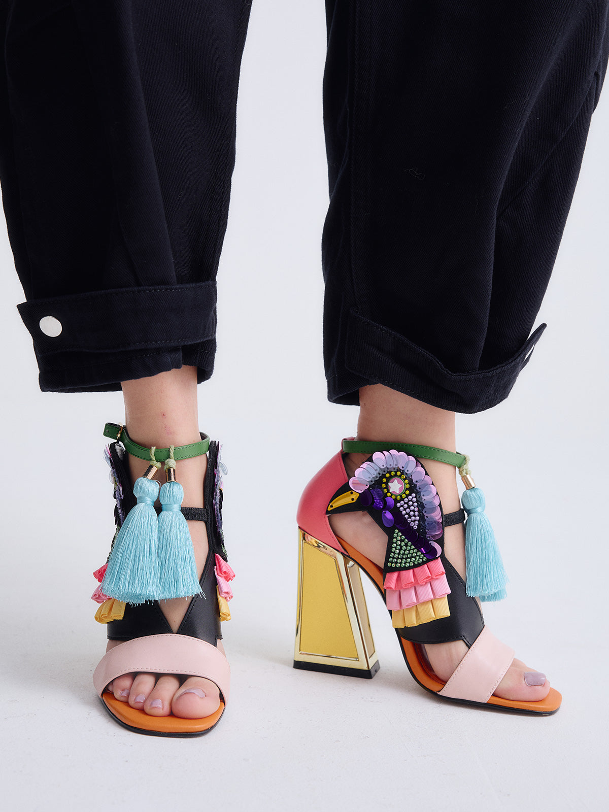 DOMINIC-596 PU YELLOW PINK