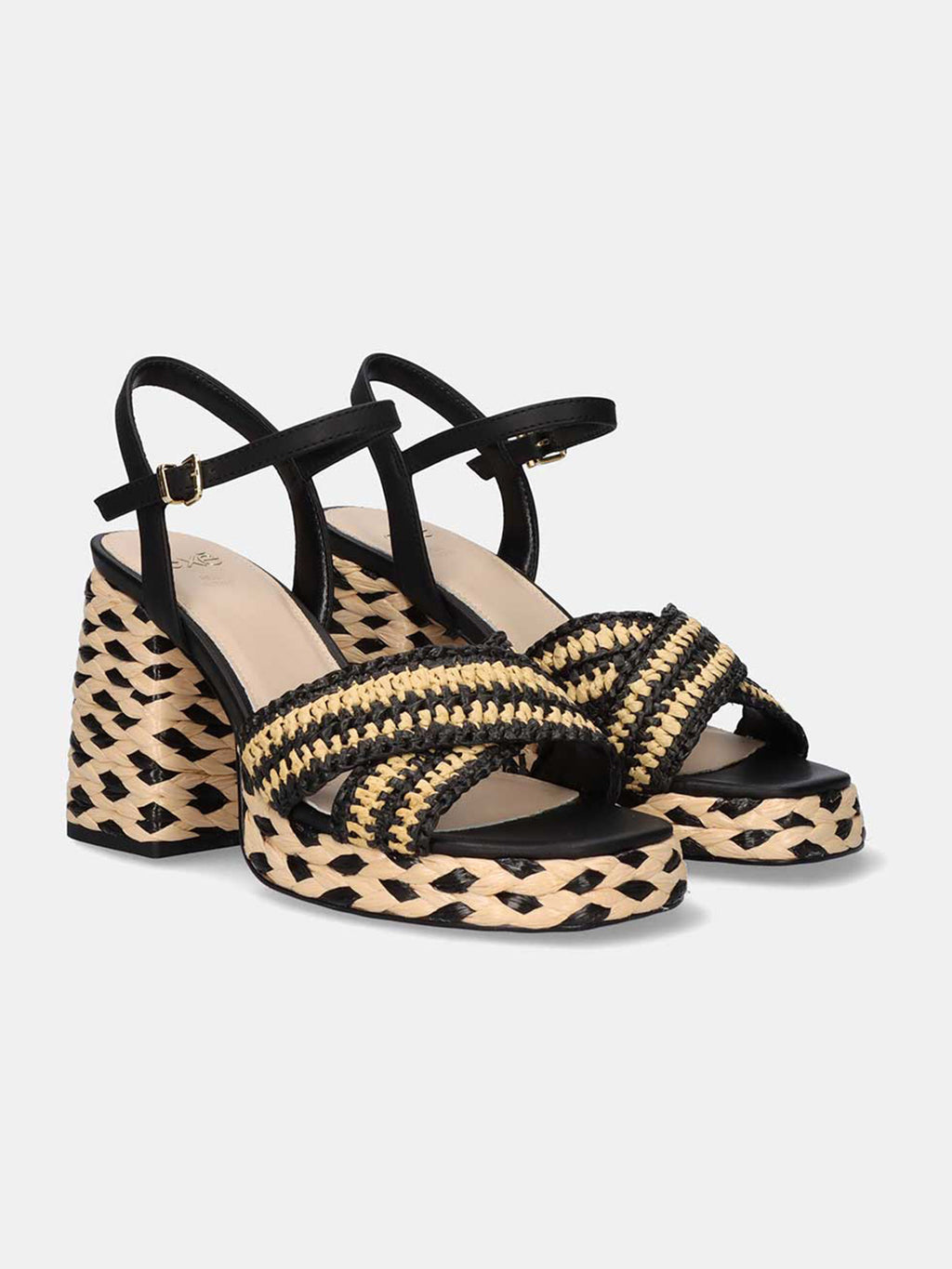 HAVANA-022 RAFFIA BLK-BEIGE