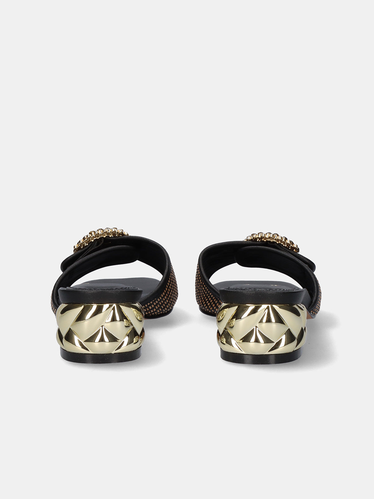 KATY-410 RAFFIA BLACK BEIGE