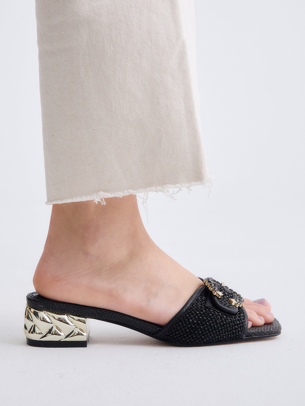 KATY-410 RAFFIA BLACK