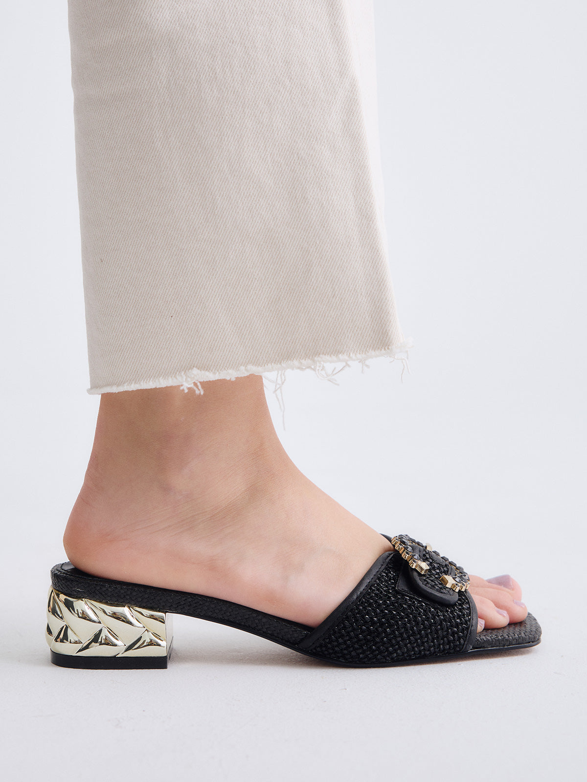 KATY-410 RAFFIA BLACK