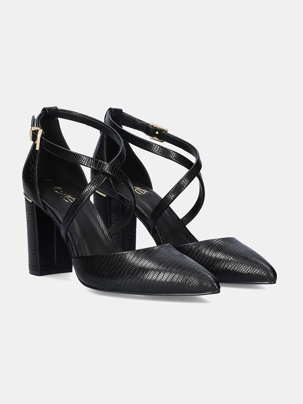 LESLIE-228 LIZARD BLACK