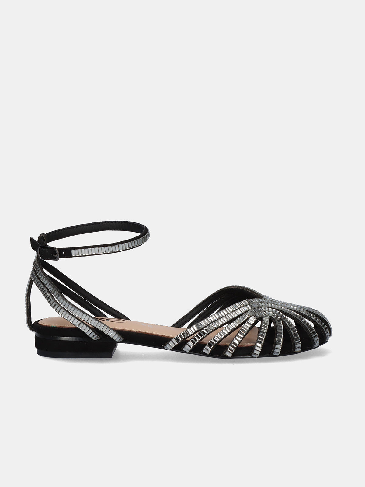 LOLA-307 STRASS BLK PEWTER