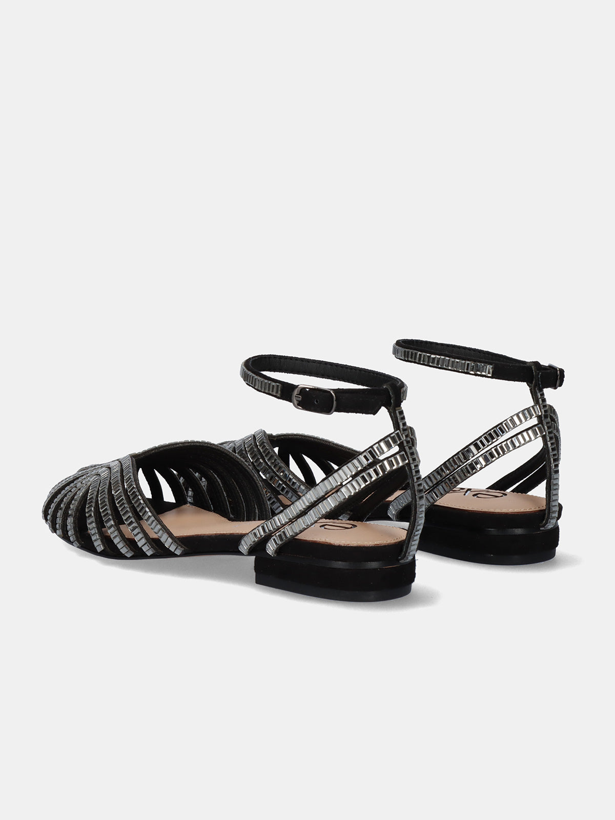 LOLA-307 STRASS BLK PEWTER