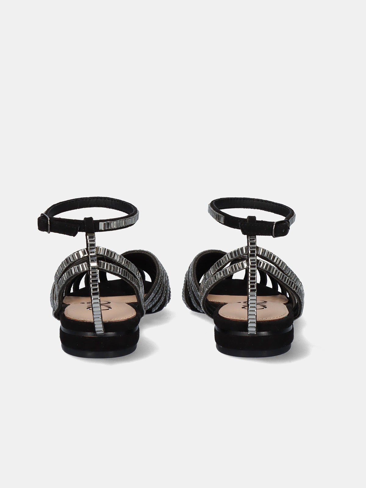 LOLA-307 STRASS BLK PEWTER