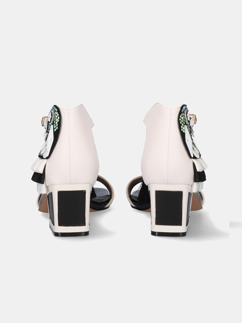 LUISA-210 PU WHITE BLK
