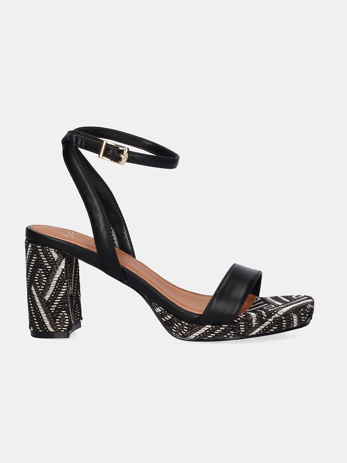 LUISA-778 RAFFIA BLK PEWTER