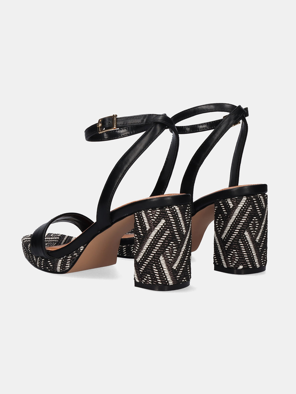 LUISA-778 RAFFIA BLK PEWTER