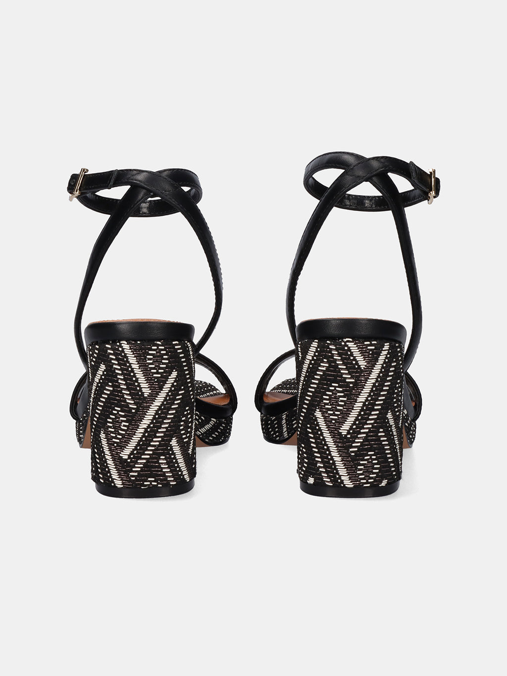 LUISA-778 RAFFIA BLK PEWTER